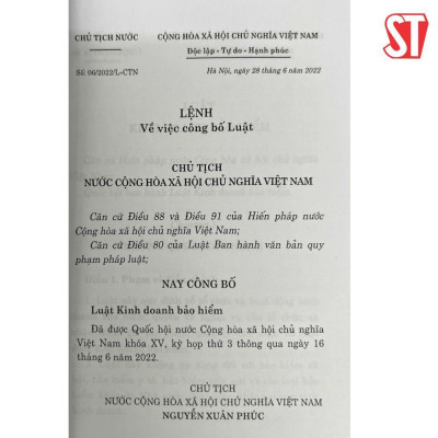 Sách - Luật Kinh Doanh Bảo Hiểm - NXB Chính Trị Quốc Gia
