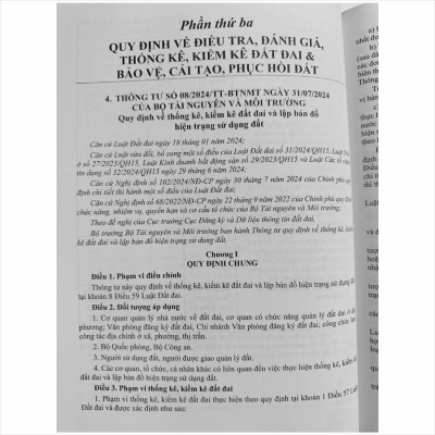 Sách Quy Định Mới Về Hồ Sơ Địa Chính, Cấp Giấy Chứng Nhận Quyền Sử Dụng Đất, Quyền Sở Hữu Tài Sản Gắn Liền Với Đất, Thống Kê, Kiểm Kê Đất Đai Và Lập Bản Đồ Hiện Trạng Sử Dụng Đất - V2483D