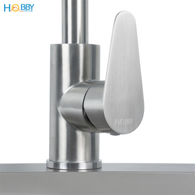 Vòi rửa chén nóng lạnh đầu xoay tròn inox 304 Hobby home decor CRC3