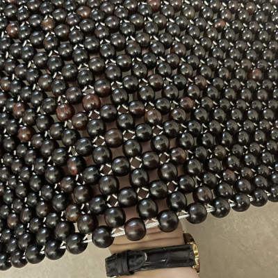 Chiếu hạt gỗ Mun hạt 1,2cm - Chiếu gỗ Mian ( video , hình thật )