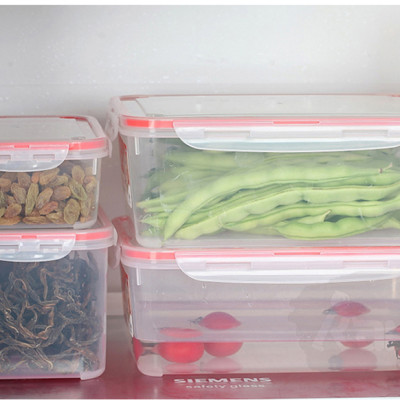 Combo 2 hộp nhựa trong đựng thực phẩm 1,3 lít  - Hàng nội địa Nhật Bản