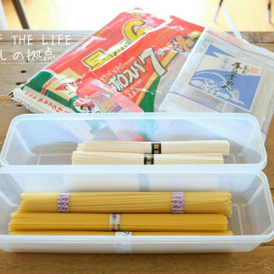 Hộp nhựa đựng & bảo quản đũa thìa, mỳ ống Sanada Seiko 1.3L nắp kín - nội địa Nhật Bản