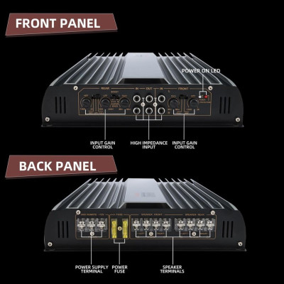 Bộ Khuếch Đại Âm Thanh DSP Q Pertors M668 - 4 Kênh Công Suất Cao 12V 3200W Dành Cho Xe Hơi