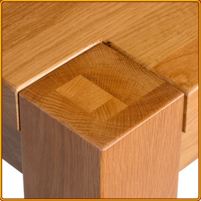 Bàn ăn gỗ sồi Tundo mặt chữ nhật mảnh liền dài 120 cm