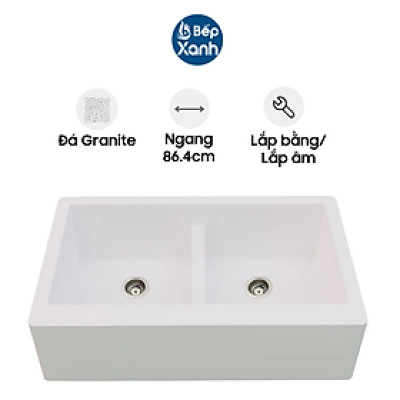 Chậu Rửa Chén Carysil REC2 - Đá Granite - Hàng Chính Hãng