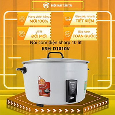 Nồi Cơm Điện Nắp Rời Sharp KSH-D1010V (Trắng) - Hàng chính hãng