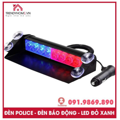 Đèn chớp xanh đỏ để taplo xe hơi, đèn nháy xin vượt ô tô,bản cao cấp kích thước lớn công suất lớn vỏ bằng kim loại 