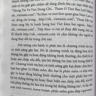 Tội Phạm Trong Lĩnh Vực Công Nghệ Thông Tin, Mạng Viễn Thông Theo Luật Hình Sự Việt Nam