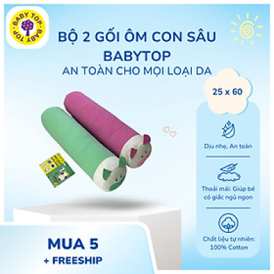 Gối Ôm Con Sâu/Heo BabyTop ( 15x56 ) ( Màu và họa tiết ngẫu nhiên )
