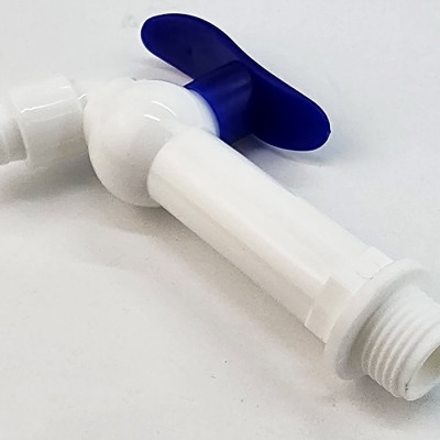 Bộ 3 vòi hồ tay xanh nhựa PP, thân dài, ren 21-27mm Eurolife EL-VHX2127-D (Trắng xanh) (3 cái)