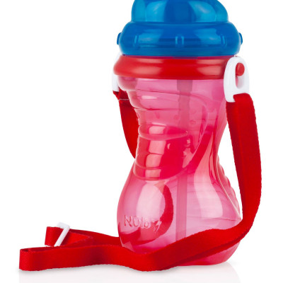 [ 10149-Nuby ] Bình uống nước 420ml, có ống hút, kèm dây đeo ( NSX 08.11.2018 )
