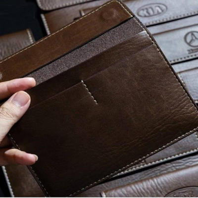 Ví đựng giấy tờ xe ô tô Hyundai Da Cao Cấp, Ví da đựng giấy tờ xe ô tô