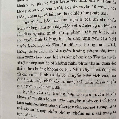 Toà Án Tuyên Bị Cáo Không Có Tội 