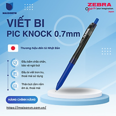 Viết bi bấm Pic Knock 0.5 - Zebra [Chính hãng]