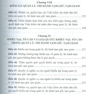 Chỉ Dẫn Tra Cứu, Áp Dụng Luật Thi Hành Tạm Giữ, Tạm Giam Hiện Hành Góp Phần Thực Hiện Nguyên Tắc Hiến Định "Công Nhận, Tôn Trọng, Bảo Vệ Và Bảo Đảm Quyền Con Người" (Sách tham khảo) - 