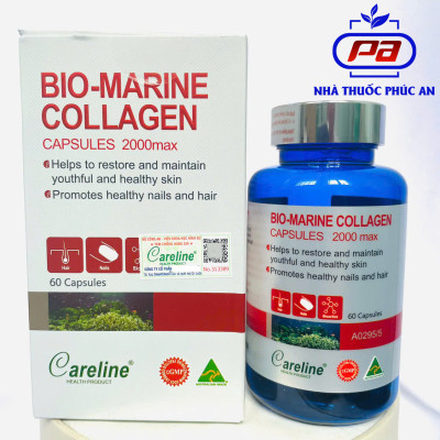 Viên bổ sung Collagen Careline Bio Marine Collagen 2000Mg 60 viên chống lão hoá giảm nếp nhăn