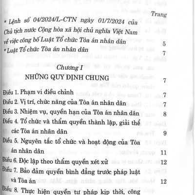 Luật tổ chức tòa án nhân dân năm 2024