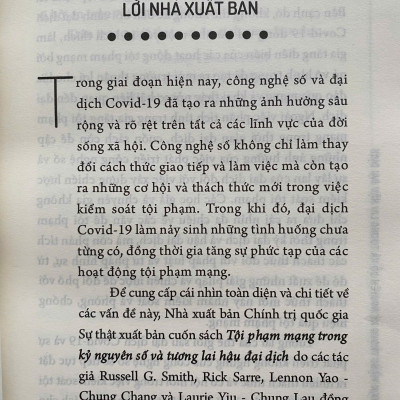 Tội Phạm Mạng Trong Kỷ Nguyên Số và Tương Lai Hậu Đại Dịch