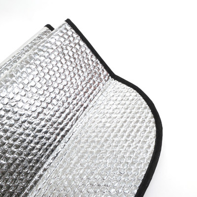 Tấm Che Nắng Ô Tô Xốp Cách Nhiệt Loại Dài Gấp Gọn Màu Lam Phủ Bạc Cho Kính Lái Và Kính Sau CIND CD-F001 (70x145cm) - Nhập Khẩu Chính Hãng