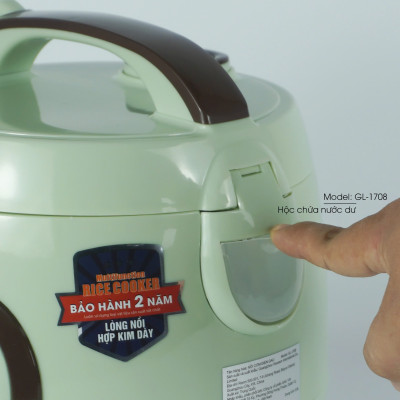 [Chính hãng] Nồi cơm điện GALI GL-1708 0.8 lít. Thiết kế nhỏ gọn, hiện đại, hàng nhập khẩu chất luọng cao, bảo hành 24 tháng.