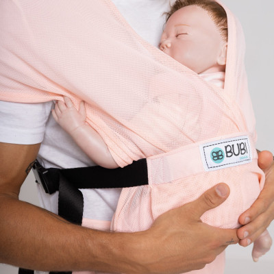 Địu vải BUBI Gen 3 - LƯỚI THOÁNG KHÍ - HỒNG PASTEL