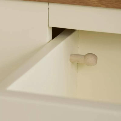 Tủ Đầu Giường 2 Ngăn Kéo Country Cottage Gỗ Sồi Ibie BSK2COUO - Trắng (50 x 40 cm)