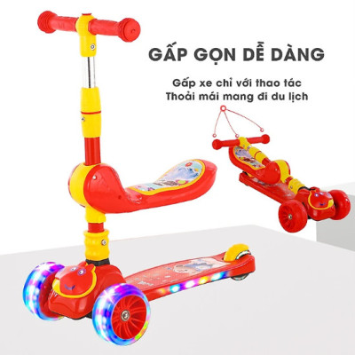 Xe Trượt Scooter Cao Cấp 3 Bánh Phát Sáng Mẫu Mới 2024 - Hàng chính hãng