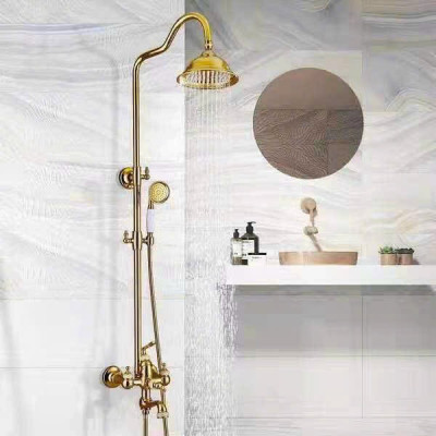 Sen cây mạ vàng tắm đứng chính hãng GROVES nhập khẩu nóng lạnh đính đá ngọc GS 8766