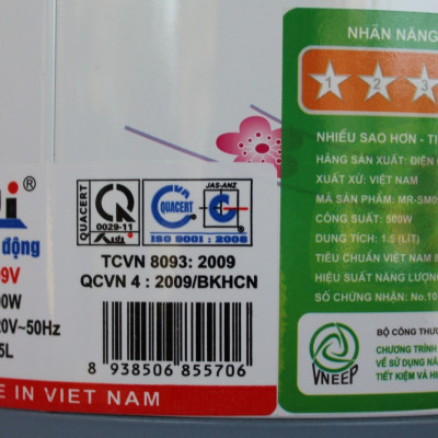 Nồi Cơm Điện Tự Động Nắp Rời Aidi MR-SM 09V (1,5 lít) - Màu Ngẫu Nhiên - Chính Hãng