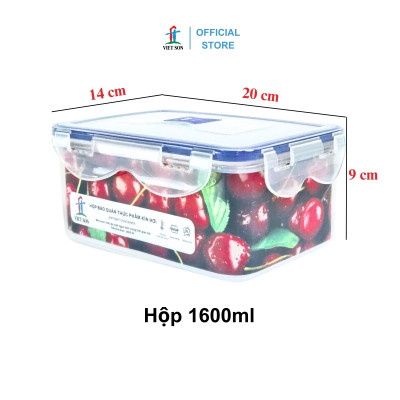 Hộp Nhựa Việt Son Lock Kín Hơi (Bộ 8 Hộp) Đựng Thực Phẩm