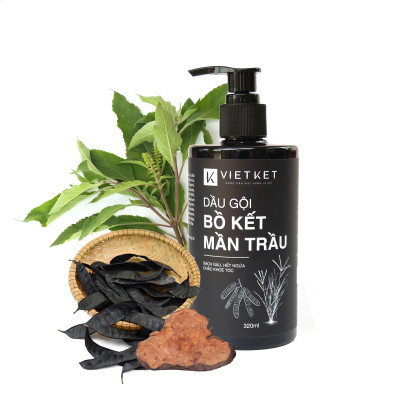 Dầu Gội Bồ Kết Mần Trầu VIETKET 320ml - Sạch gàu, hết ngứa, chắc khoẻ tóc