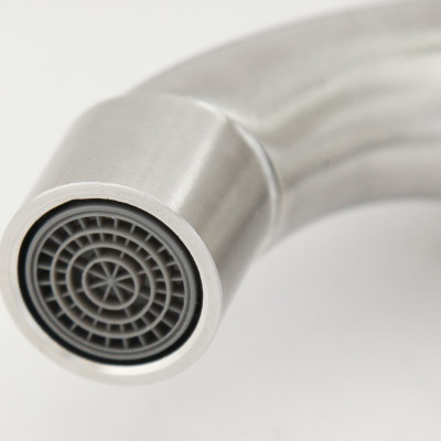 Vòi bếp nóng lạnh gắn tường cổ cong SUS304