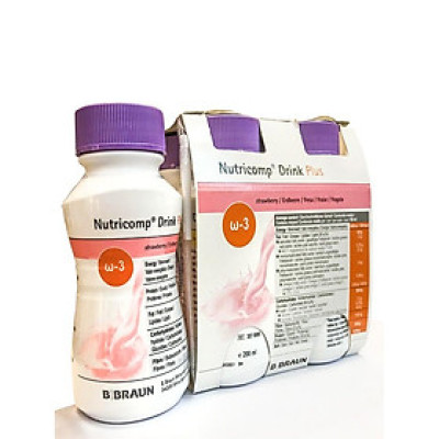 Sữa dinh dưỡng Nutricomp Drink Plus Strawberry (Thùng 24 chai)