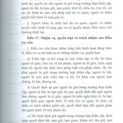 Chỉ Dẫn Tra Cứu, Áp Dụng Luật Thi Hành Tạm Giữ, Tạm Giam Hiện Hành Góp Phần Thực Hiện Nguyên Tắc Hiến Định "Công Nhận, Tôn Trọng, Bảo Vệ Và Bảo Đảm Quyền Con Người" (Sách tham khảo) - 