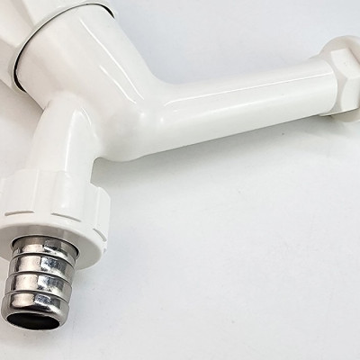 Bộ 3 vòi hồ tay núm tròn nhựa PP trắng, thân dài, ren 21-27mm Eurolife EL-HN06 (Trắng) (3 cái)