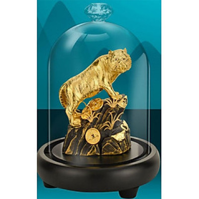Tượng hổ dát vàng 24k(15x11x11cm) MT Gold Art- Hàng chính hãng, trang trí nhà cửa, phòng làm việc, quà tặng sếp, đối tác, khách hàng, tân gia, khai trương 