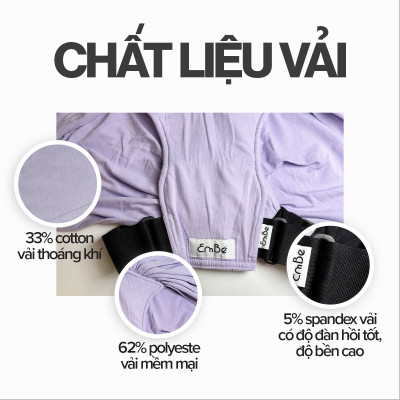 [Thiết Kế Mới - Cao Cấp] Địu Vải Em Bé Sling Baby Sling Nova/Nova Plus Dễ Địu Êm Vai An Toàn Cho Bé 0–24 Tháng