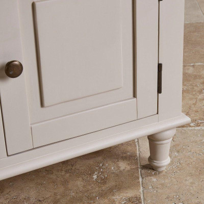 Tủ Chén Thấp Shay Loại Nhỏ Gỗ Sồi Ibie DSCSSSHAO - Trắng (100 x 42 cm)