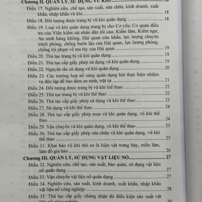 Luật Quản Lý, Sử Dụng Vũ Khíi, Vật Liệu Nổ Và Công Cụ Hỗ Trợ, Các Văn Bản Quy Định Chi Tiết, Hướng Dẫn Thi Hành - V2572T