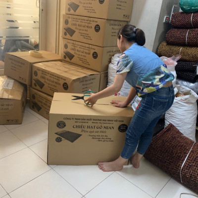 Chiếu hạt gỗ Pơ Mu hạt 1,8cm - Chiếu gỗ Mian.vn ( video , hình thật )