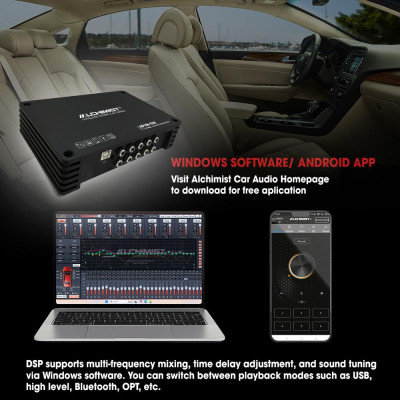 Bộ xử lý DSP 12 kênh cao cấp Alchimist AD12H-1500 với chip AD12Pro Bluetooth 5.3 App tuning âm thanh