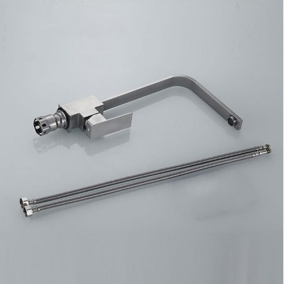 Vòi Rửa Bát Chén Dẹt Nóng Lạnh ABG Inox 304 Cao Cấp, Hai Chế Độ Nóng Lạnh, Xoay 360 Độ, Tặng Kèm Hai Dây Cấp Nóng Và Lạnh -Hàng Chính Hãng