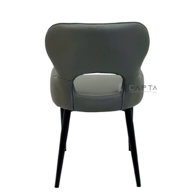 Ghế phòng ăn nhập khẩu nệm pvc màu xám đậm ECO 38A-P Nội thất Capta Ghế ăn hiện đại có nệm chân sắt sơn tĩnh điện tại tp hcm