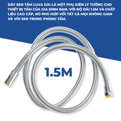 Combo vòi sen tăng áp LUVA VS4 kèm dây sen LUVA dài 1.5m