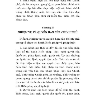Luật tổ chức chính phủ năm 2015 (sửa đổi, bổ sung năm 2019, 2023) bản in 2024