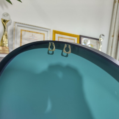 Gương Kibath Khung Nhôm Hình Bán Nguyệt KT 60x80 cm