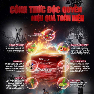 DMAXX thức uống bổ sung vitamin năng lượng không đường DAMODE 53 gói màu đỏ mỗi gói 2,2gr