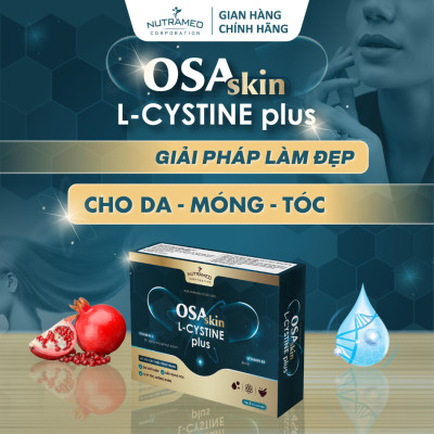 Viên uống Osaskin L-Cystine Plus hỗ trợ ngăn ngừa khô sạm, đẩy lùi nếp nhăn và làm đẹp da (30 viên) - Nutramed