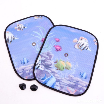 Bộ 4 tấm che chống nắng cho cửa sổ ô tô họa tiết ngẫu nhiên