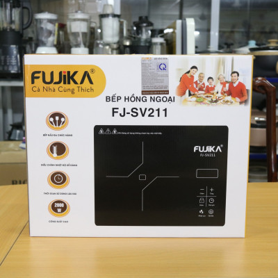 Bếp Hồng Ngoại 2000W Fujika FJ-SV211 không kén nồi chảo-kèm chảo chống dính sâu lòng-Hàng chính hãng